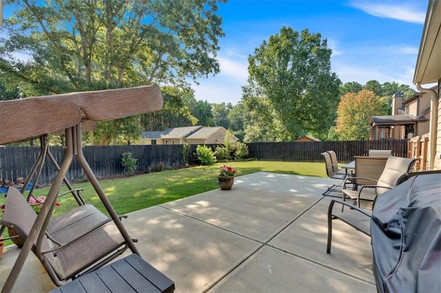 view of patio featuring area for grilling