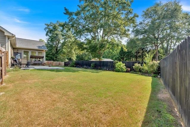 view of yard with a patio