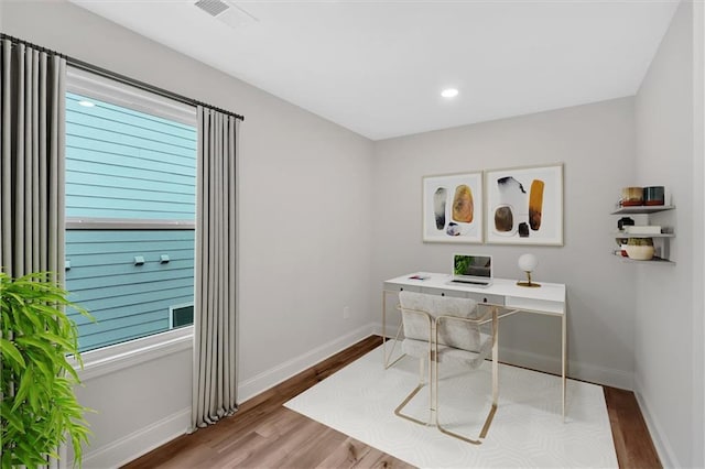 150 Azalea Xing, Dallas, GA 30132 - home office featuring wood finished floors, baseboards, and recessed lighting