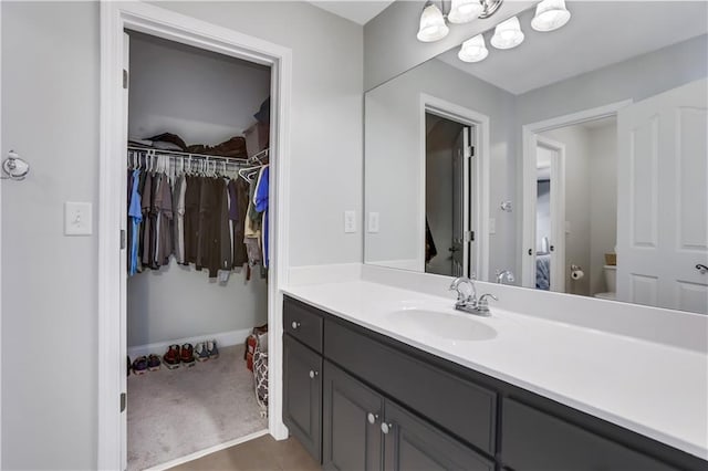 bathroom featuring vanity