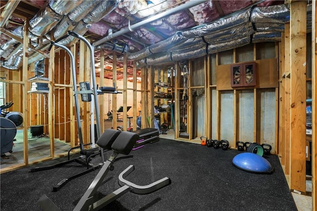 view of workout area