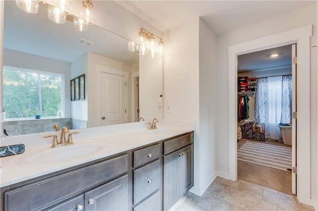 bathroom featuring vanity