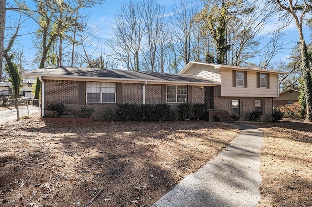 view of split level home