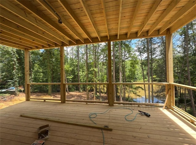 3040 Cypress Cv, Ball Ground, GA 30107 - wooden terrace featuring view of scattered trees