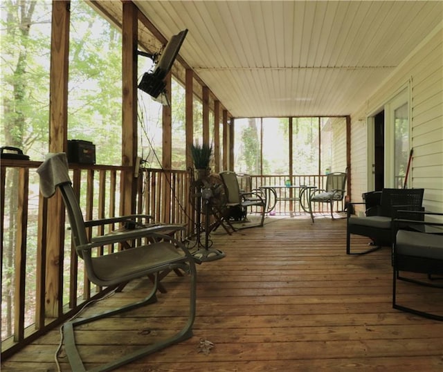 view of sunroom