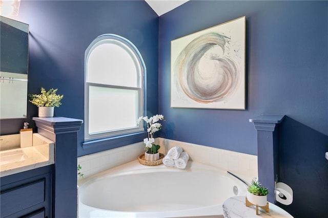 1208 Brandl Dr SW, Marietta, GA 30008 - bathroom featuring vanity and a garden tub