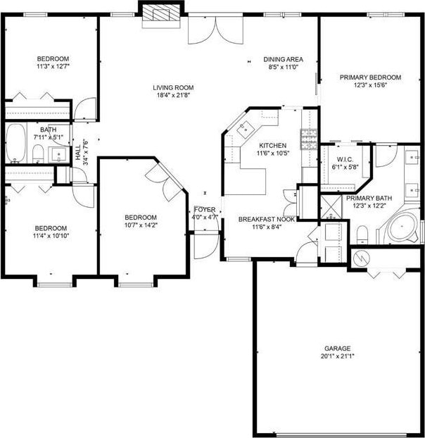 1208 Brandl Dr SW, Marietta, GA 30008 - room layout