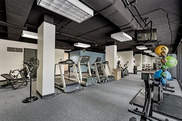 view of workout area