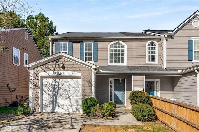 view of front of house featuring a garage