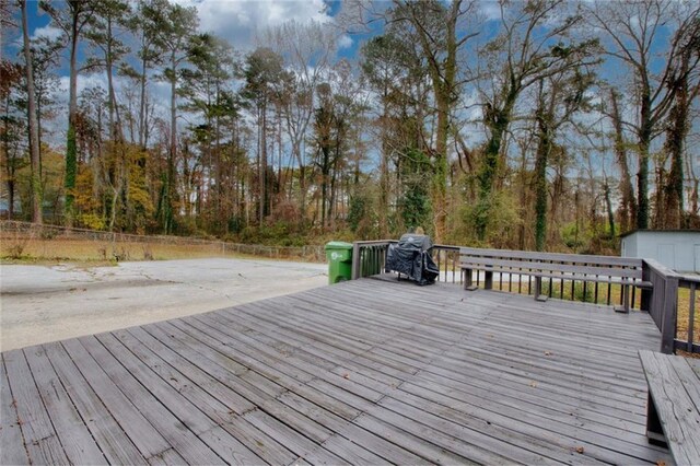 view of wooden terrace