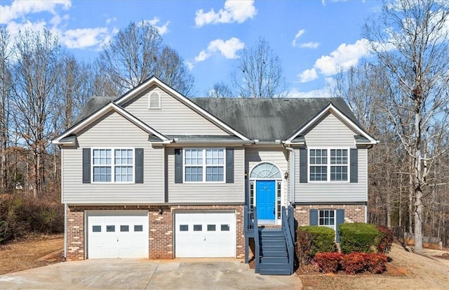 split foyer home with a garage