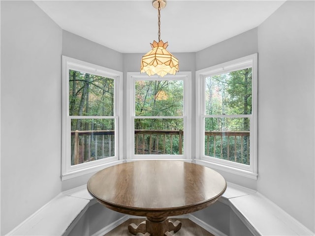 dining space with breakfast area