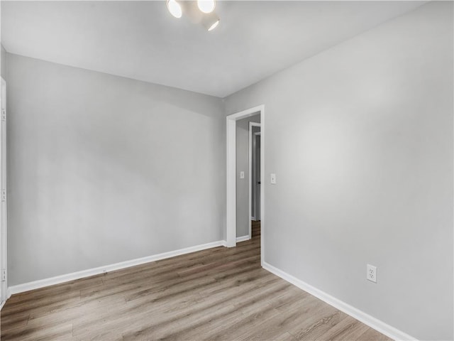 empty room featuring light hardwood / wood-style floors