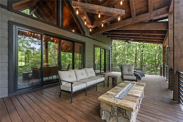 453 Settlers Ridge Rd, Ellijay, GA 30540 - deck with an outdoor living space