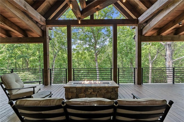 453 Settlers Ridge Rd, Ellijay, GA 30540 - sunroom with an outdoor fire pit