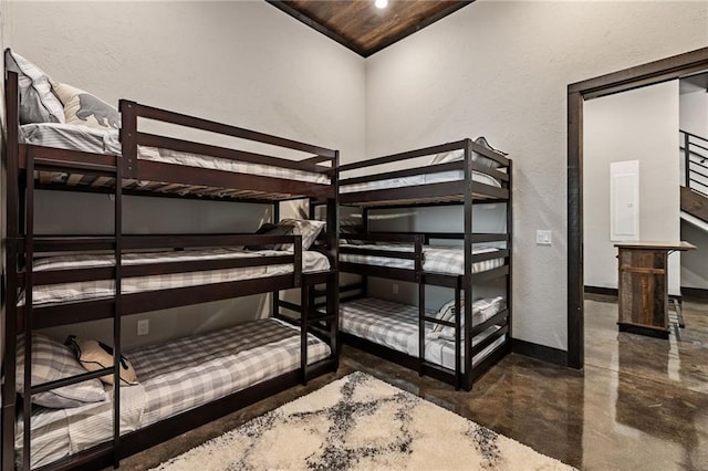 453 Settlers Ridge Rd, Ellijay, GA 30540 - unfurnished bedroom with finished concrete floors and a textured wall