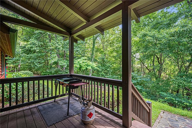 709 Deerfield Ln NW, Sugar Valley, GA 30746 - view of wooden deck
