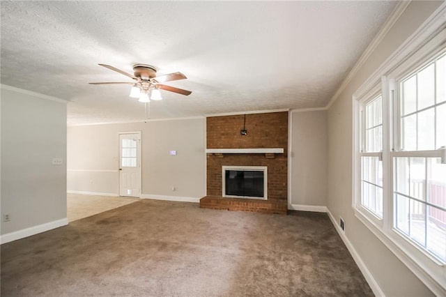 263 Austin Rd, Stockbridge, GA 30281 - unfurnished living room featuring carpet floors, ceiling fan, and a wealth of natural light