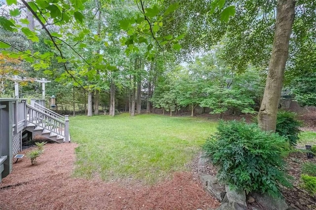 2889 Mount Olive Dr, Decatur, GA 30033 - view of grassy yard featuring stairway