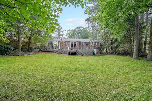 2889 Mount Olive Dr, Decatur, GA 30033 - view of yard featuring a deck