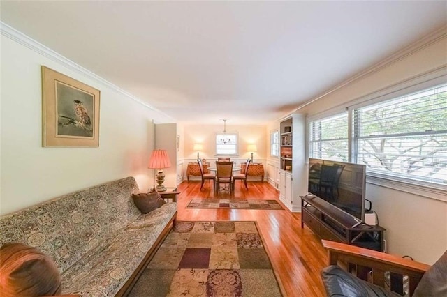 2889 Mount Olive Dr, Decatur, GA 30033 - living room with light wood-type flooring and ornamental molding
