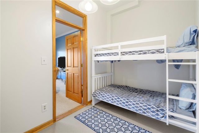 view of carpeted bedroom