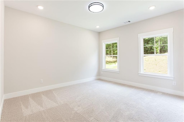 carpeted spare room with a healthy amount of sunlight