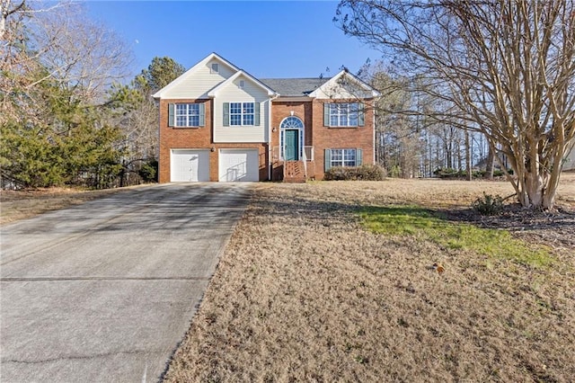 bi-level home with a garage