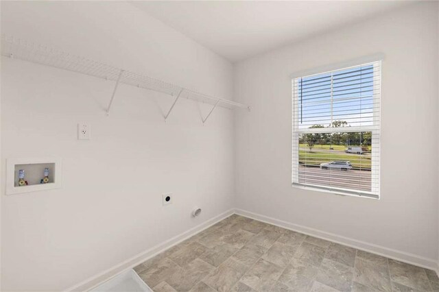 5430 Flat Rock Pt, Stonecrest, GA 30038 - laundry area with electric dryer hookup, hookup for a washing machine, and baseboards