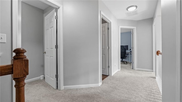 3525 Elder Field Ln, Cumming, GA 30040 - corridor featuring carpet floors, baseboards, and a desk