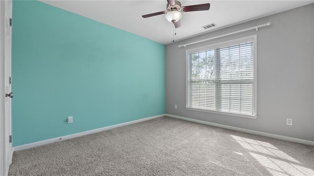 3525 Elder Field Ln, Cumming, GA 30040 - carpeted spare room with baseboards and ceiling fan