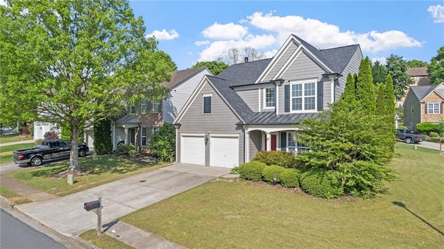 3525 Elder Field Ln, Cumming, GA 30040 - traditional-style home with concrete driveway, an attached garage, and a front lawn