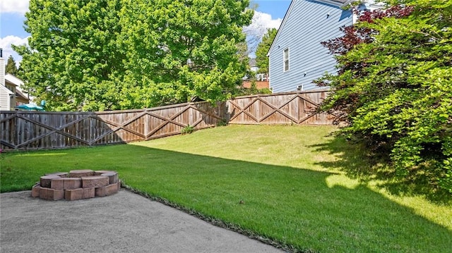 3525 Elder Field Ln, Cumming, GA 30040 - view of yard featuring a patio and a fire pit