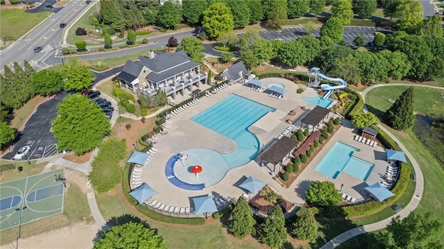 3525 Elder Field Ln, Cumming, GA 30040 - aerial view of property's location with a pool