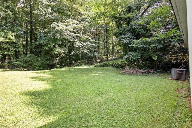 5426 Martins Crossing Rd, Stone Mountain, GA 30088 - view of grassy yard featuring a forest view