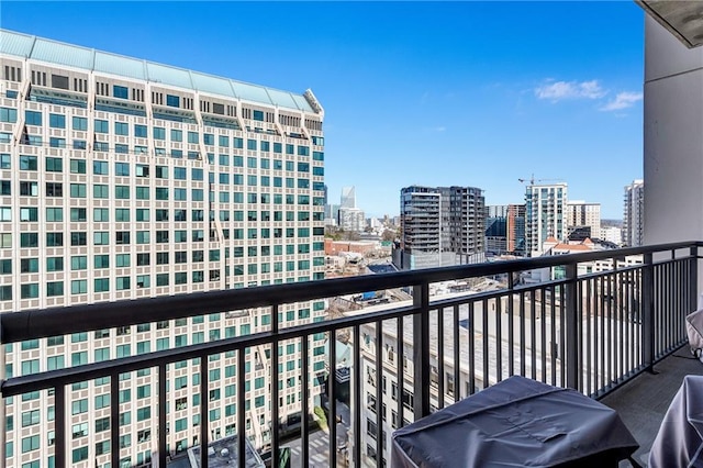 balcony with a city view