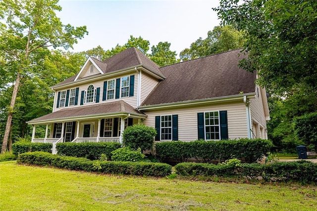 8601 Flint Hill Rd, Douglasville, GA 30135 - colonial inspired home featuring a porch and a front yard