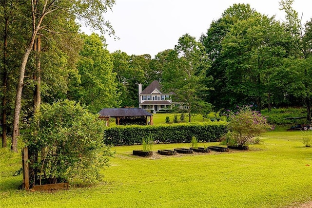8601 Flint Hill Rd, Douglasville, GA 30135 - view of grassy yard with a forest view