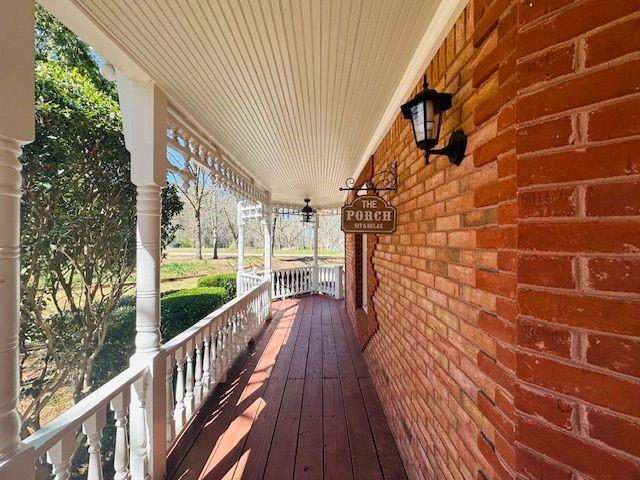 view of home's exterior featuring brick siding