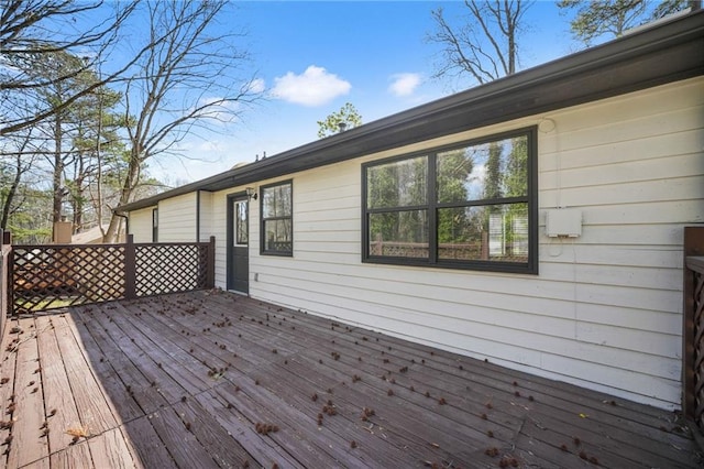 view of wooden deck