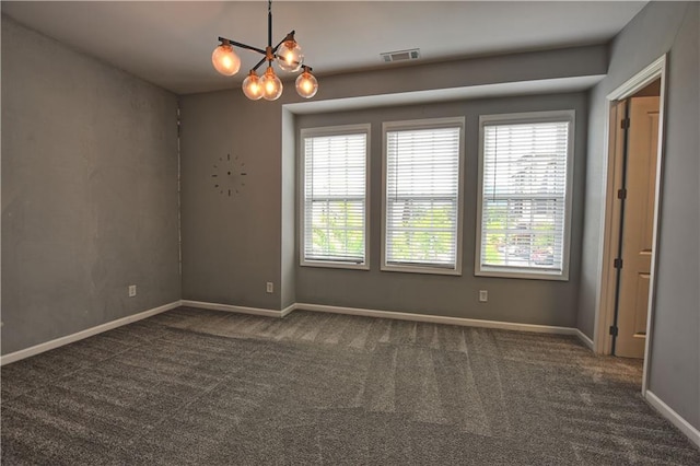 6603 Sterling Dr, Atlanta, GA 30328 - unfurnished room featuring carpet flooring, healthy amount of natural light, and a chandelier