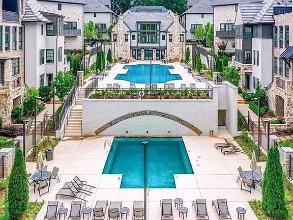 6603 Sterling Dr, Atlanta, GA 30328 - community pool featuring a residential view and a patio