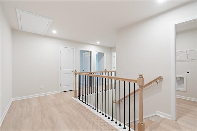 hall featuring light hardwood / wood-style floors