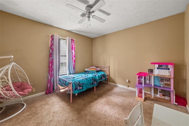 5016 Comanche Ct NW, Lilburn, GA 30047 - bedroom featuring a textured ceiling, carpet, and ceiling fan