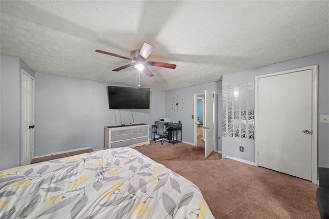 5016 Comanche Ct NW, Lilburn, GA 30047 - carpeted bedroom featuring a textured ceiling and ceiling fan