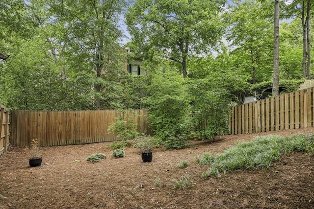 view of fenced backyard
