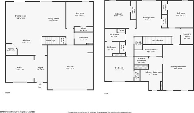 867 Starbuck Pkwy, Pendergrass, GA 30567 - birds eye view of property with a wooded view