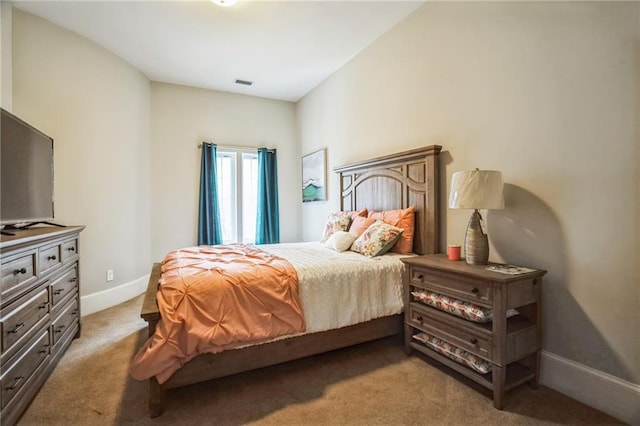 bedroom with carpet