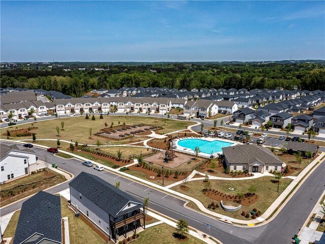 birds eye view of property featuring a residential view