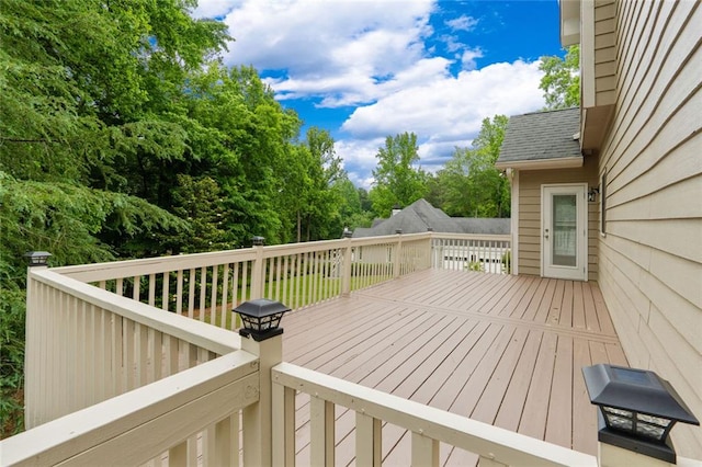 3642 Fowler Rdg, Douglasville, GA 30135 - view of wooden deck